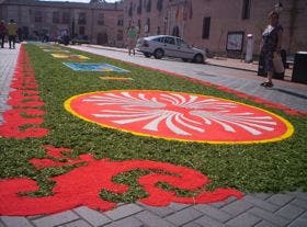 Olmedo celebrará el domingo el Corpus, cuya procesión desfilará por una alfombra floral de 80 metros