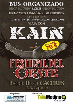 Los medinenses Kain viajan a Cáceres, al Festival del Oeste