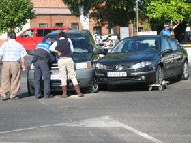 Accidente sin consecuencias en la Plaza de Santiago de Medina del Campo