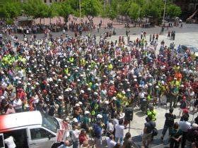 La «Marcha del Carbón» llega a Medina del Campo