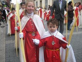 Medina del Campo: Cientos de niños participan en la Procesión de la Borriquilla