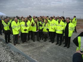 Ana Pastor visita las obras de electrificación de la línea Medina-Salamanca