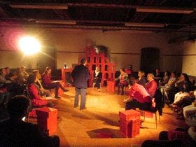 La Seca: Algún bostezo en la representación de «Teatro Cuatro», de León, en la Muestra de Teatro