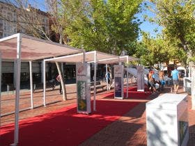 La Plaza Mayor, preparada para recibir la Vuelta a España