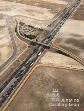 Medina del Campo: 15 heridos en un accidente en la A-6, evacuados al Comarcal, Avila y Valladolid