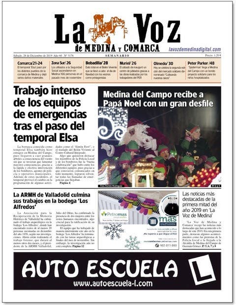 Portada de La Voz de Medina y Comarca de esta semana