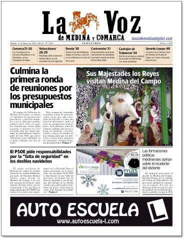 Portada de La Voz de Medina y Comarca de esta semana