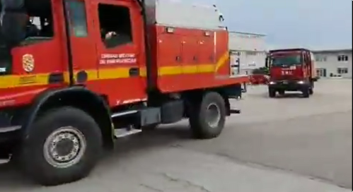 La UME se incorpora en las labores de extinción del incendio declarado en Gallegos del Río