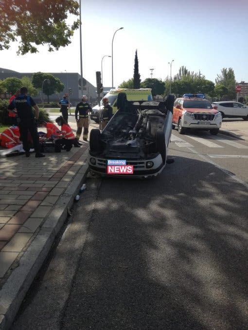 Dos personas trasladadas al Hospital Clínico tras sufrir un accidente en Valladolid