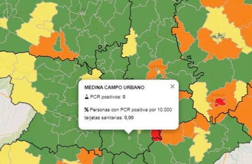 Ningún positivo en los últimos 14 días en las zonas básicas de salud de Medina Urbano y Alaejos