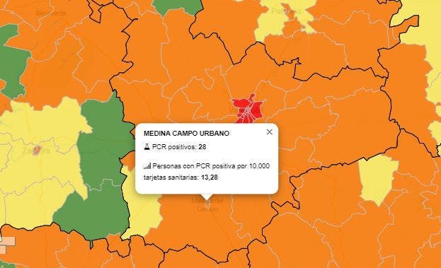 Suben los contagios por COVID-19 en las zonas básicas de salud de Medina Urbano y Medina Rural