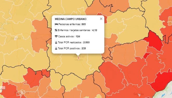 La zona básica de salud de Medina Urbano registra 22 casos activos en las últimas 23 horas