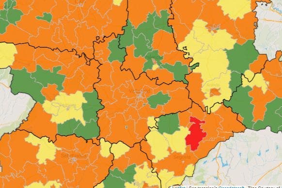 Todas las zonas básicas de salud de la provincia de Valladolid en nivel naranja excepto Medina Urbano, Tudela y Villalón