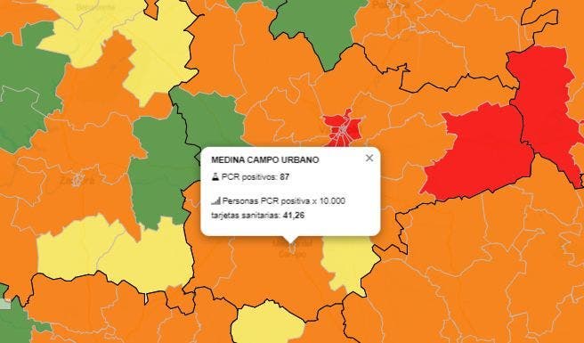 Medina del Campo registra una de sus peores cifras de toda la pandemia con 87 positivos en la última semana