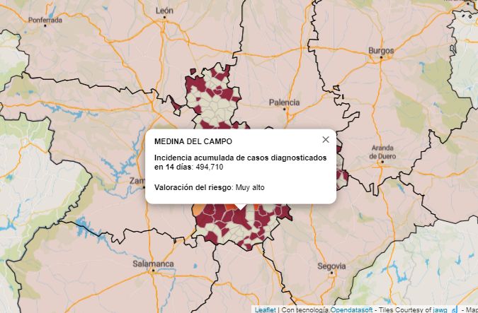 Medina del Campo registra 49 PCR positivos por COVID-19 en la última semana y logra bajar la incidencia