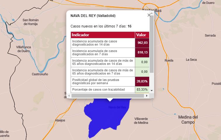 Nava del Rey registra 16 nuevos contagiados por Covid en la última semana