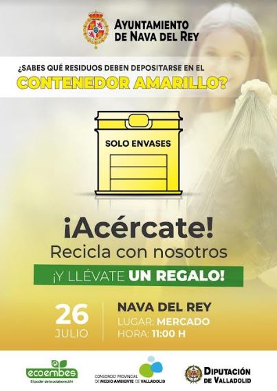 Nava del Rey lleva el reciclaje al mercadillo municipal