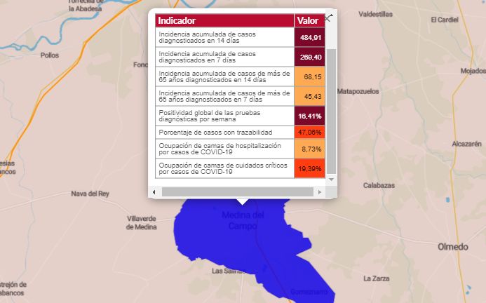 Medina del Campo: Aumentan los positivos a 55 y sube la incidencia acumulada