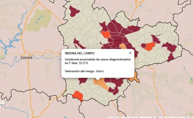 Medina del Campo y Ávila únicas poblaciones de más de 20 mil habitantes que aguantan la nueva ola de COVID-19