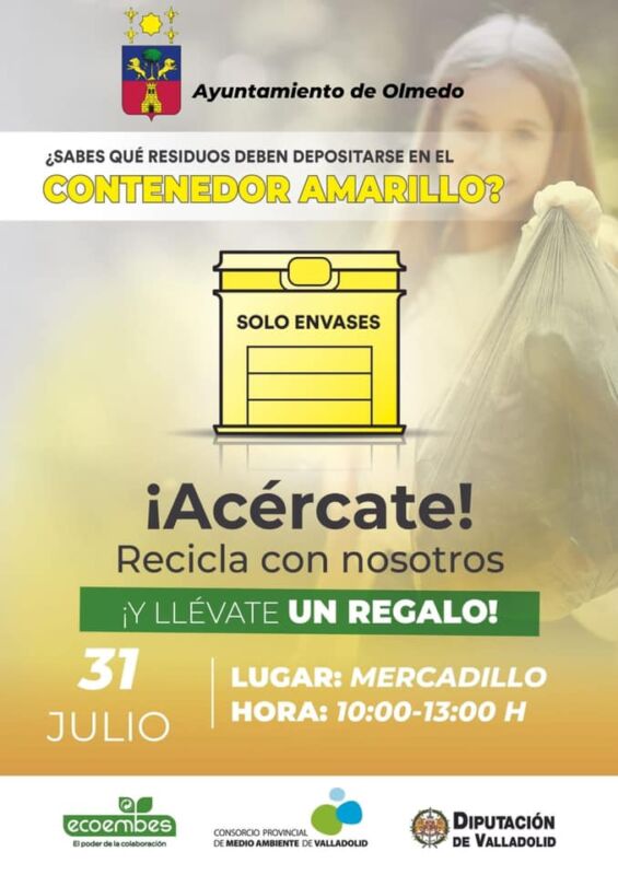 Olmedo lleva el reciclaje a su mercadillo municipal