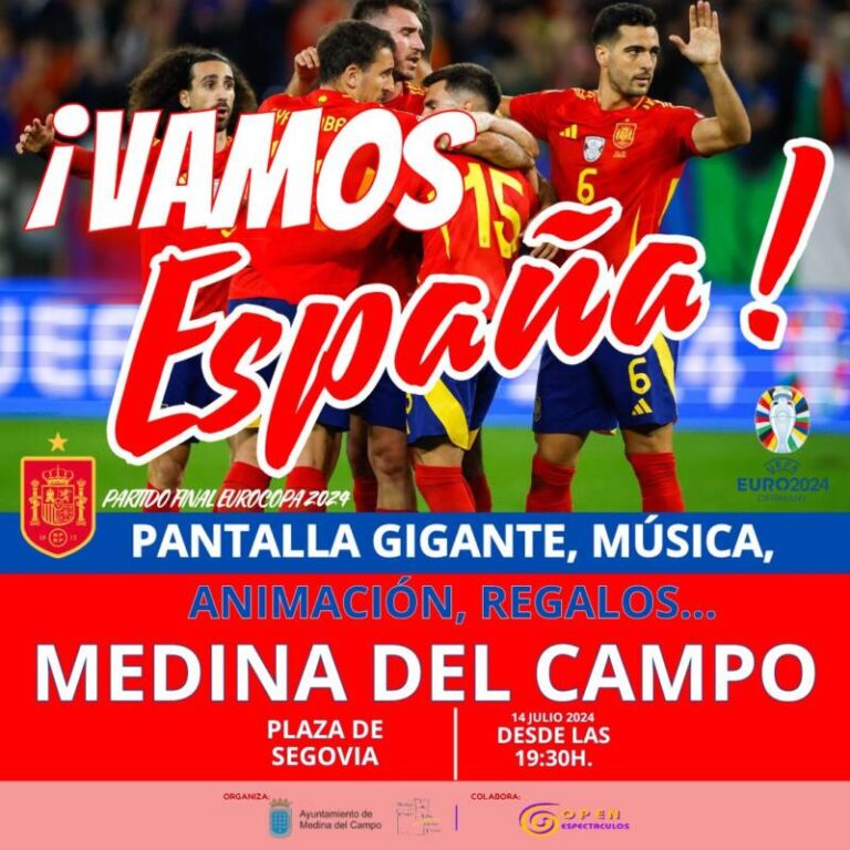La pantalla gigante para seguir la final de la Eurocopa entre España e Inglaterra se instalará en la Plaza de Segovia de Medina del Campo