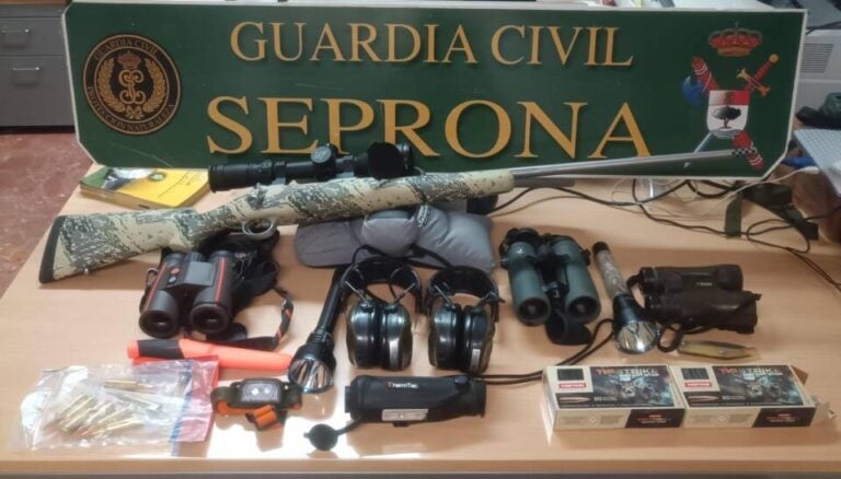 La Guardia Civil de Soria detecta caza ilegal nocturna en un coto de Medinaceli