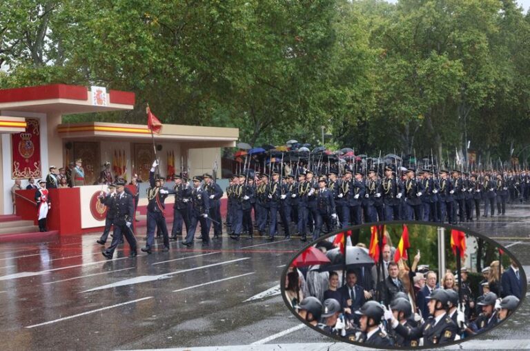 Mañueco se suma al homenaje en la Fiesta Nacional de España, presidida por los Reyes y la Princesa Leonor