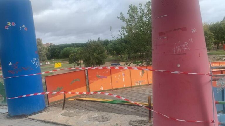 Cerrado el Parque Villa de las Ferias de Medina del Campo por el fuerte temporal